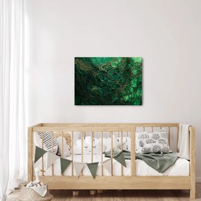 Obraz - Zielony mikroskopowy obraz (70x50 cm)