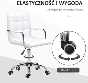 Vinsetto Fotel Biurowy z Funkcją Masażu i Ogrzewania Podnóżek Regulowany do 120kg Brązowy | Aosom PL