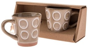 Jasnobrązowe ceramiczne kubki na espresso zestaw 2 szt. 100 ml – Dakls