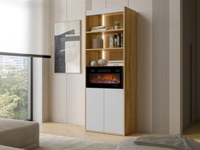 Witryna do salonu Biranto EF 60 2D z kominkiem
