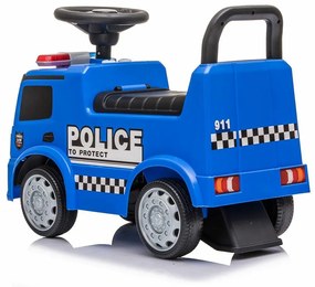 Baby Mix Odpychacz dla dzieci z dźwiękiem Mercedes Policja, niebieski