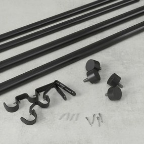 Stalowy podwójny regulowany karnisz 91 - 168 cm Cappa – Umbra