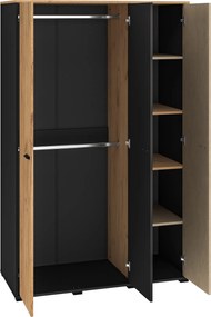 Szafa 120 cm z drążkami i półkami Colt 01 do pokoju młodzieżowego