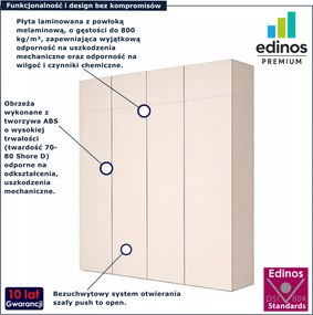 Wysoka kaszmirowa szafa z nadstawką K8-M63