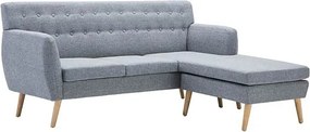 Tapicerowana pikowana sofa  jasny szaryP5-M12