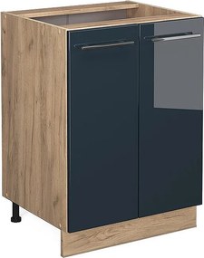 Szafki kuchenne ciemnoniebieski wysoki połysk 60x51.6x82 fame-line