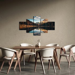 Obraz - Alpy, Włochy, Dolomity, Lago Antorno (125x70 cm)