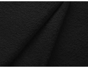 Czarny rozkładany/ze schowkiem narożnik z materiału bouclé (lewostronny/z szezlongiem) Kyoto – Cosmopolitan Design