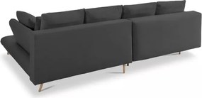 Narożnik MONTE Prawostronny z funkcją spania, pojemnikiem i poduszkami, Sorriso 20 Ciemno szary WERSAL