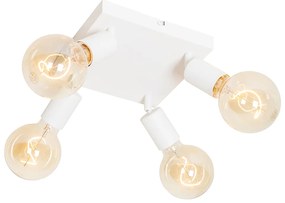 Nowoczesny reflektor biały kwadratowy 4-światłowy - Facil