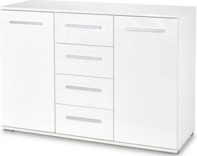 Nowoczesna duża komoda Lima KM4 w kolorze białym