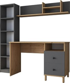 Biurko Hapem Walnut and Anthracite