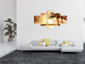Obraz - Palmy na plaży (125x70 cm)