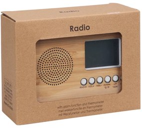 Budzik z radiem i termometrem, na baterie