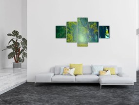 Obraz drogi wysadzanej drzewami (125x70 cm)