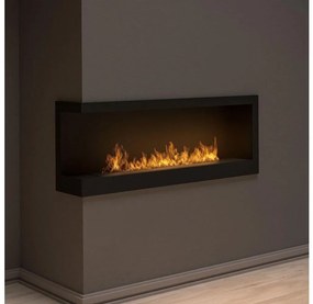 InFire - Narożny BIO kominek 45x120 cm 3kW czarny