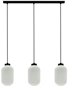 Lampa wisząca z trzema kloszami biała L6-D45