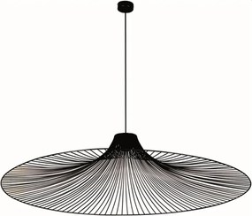 Lampa z szerokim kapeluszem nowoczesna czarna W1-P75