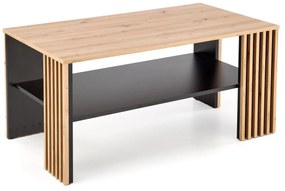 Ława z półką 110x65x52 cm dąb artisan/czarny FEMINA