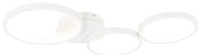 Designerska lampa sufitowa biała z wbudowanym LED 3-stopniowy ściemniacz 3-światła - PandeDesignerski Oswietlenie wewnetrzne