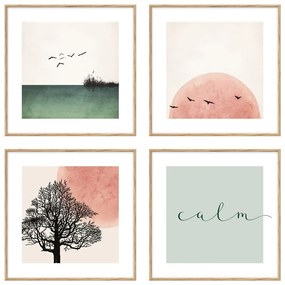 Obrazy zestaw 4 szt. 30x30 cm Calm