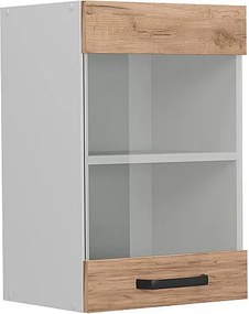 Szklana szafka kuchenna złoty dąb energetyczny 40x31x60 r-line