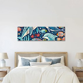 Obraz – Rysowane zwierzęta wodne (170x50 cm)