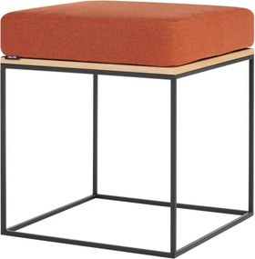 Tapicerowany stołek w kolorze terakoty Feo – noo.ma