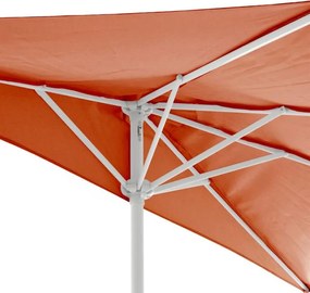 Półokrągły balkonowy parasol 2,7 m terakotowy z korbką
