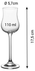 Tescoma Zestaw kieliszków do grappy/rumu CHARLIE,6 szt., 110 ml