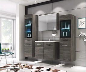 MINIO go for it, Meble łazienkowe MARIT II w kolorze sosna bodega, z oświetleniem LED