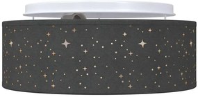 Czarna lampa sufitowa materiałowa  T7-G00