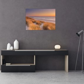 Obraz na szkle - Plaża o zachodzie słońca (70x50 cm)