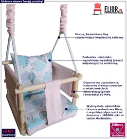 Kubełkowa rosnąca huśtawka dla dzieci 5 wzorów Z3-W50