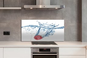 Szklany Panel Malina w Wodzie