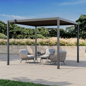 PRIMEYARD 3x3m Pergola Deluxe, lamelowa, antracyt - (GFPV01107)
