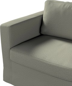 Pokrowiec na sofę Karlstad 2-osobową nierozkładaną długi kolor szary tkanina strukturalna