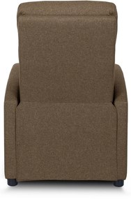 Fotel Rozkładany Wypoczynkowy z Podnóżkiem DANNY Brązowy Nowoczesny