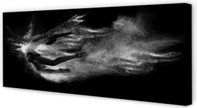 Obraz na płótnie Baletnica w Dymie na Szarym Tle