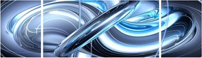 Obraz niebieskiej abstrakcji (170x50 cm)