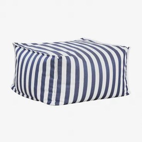 Pufa Prostokątna 75x65 Cm Do Ogrodu Z Tkaniny Sandel Dark Blue - Sklum