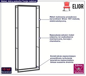 Wysoki stojak na drewno do salonu - Erwi 8X 110x28x312