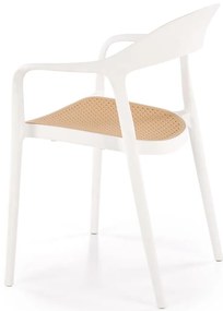 K530 krzesło biały naturalny, nowoczesne, skandynawskie, polipropylen