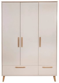 Kremowa/w naturalnym kolorze szafa dziecięca w dekorze dębu 138x200x55 cm Jil – Roba
