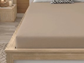 PrzytulneMieszkanie.pl Prześcieradło z mikrofibry MICROVELLE beżowe 90x200 cm