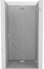 Mexen Lunar-F drzwi prysznicowe składane prawe 55 cm, transparent, nikiel szczotkowany - 836-055-000-97-00-P