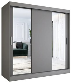 Szafa przesuwna antracyt 200 cm - Seko 6X