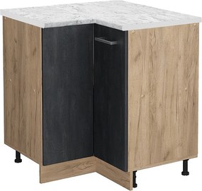 Szafka narożna czarny beton 75.6x60x81.6 r-line