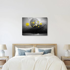 Obraz - żółte abstrakcyjne kule (70x50 cm)