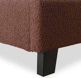 Łóżko Tapicerowane 120x200 cm CRATER ze Stelażem Młodzieżowe Boucle Brązowe